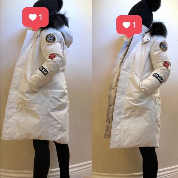 Authentic Moose Knuckles limited edition Down long parka hoody with real Fur - Picture 4 of 17